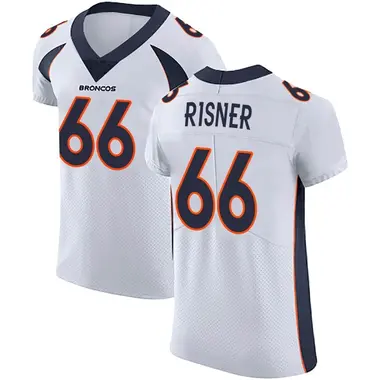 Denver Broncos Nike Road Game Jersey - White - Dalton Risner - Mens