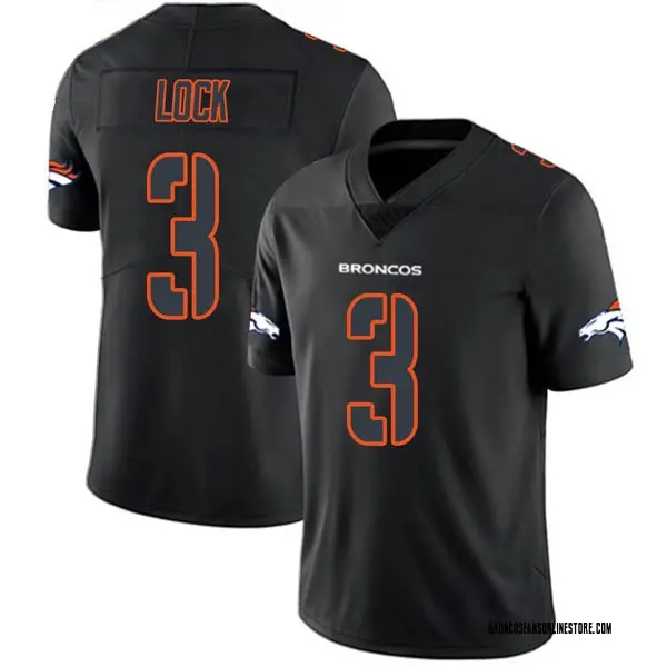 Men's Nike Denver Broncos Drew Lock Jersey Black Impact